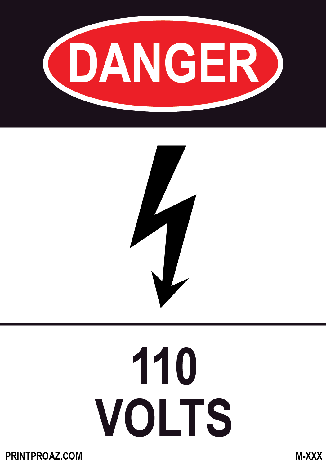 Aluminum Danger Electrical Sign Label M-351-356