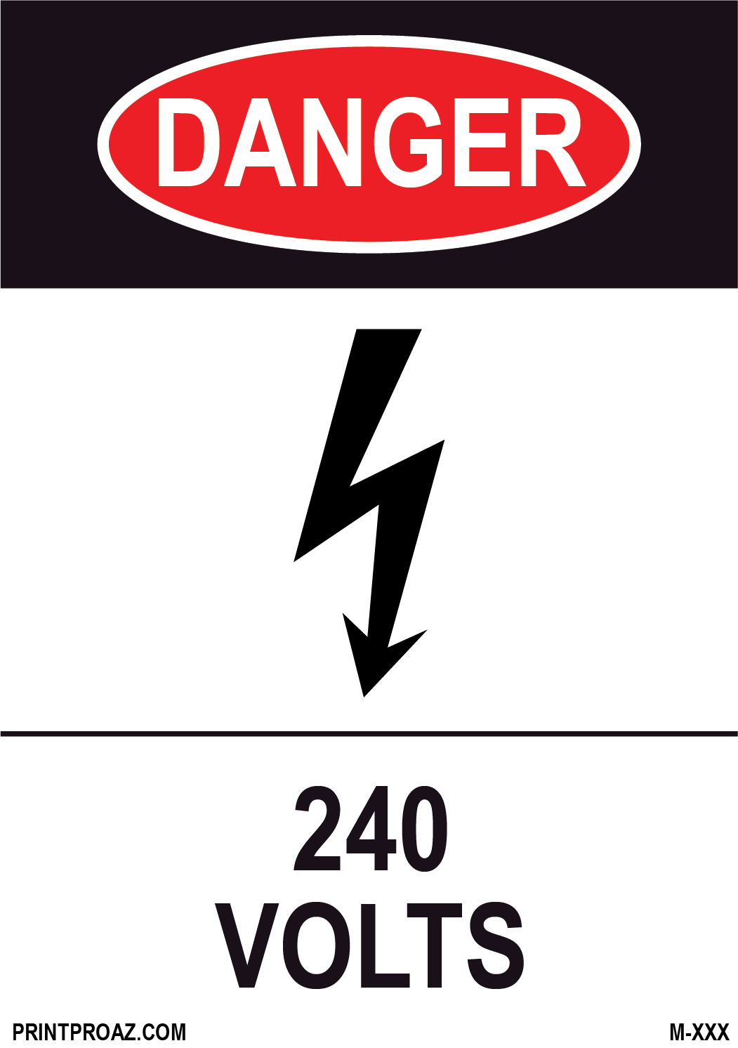 Aluminum Danger Electrical Sign Label M-357-362