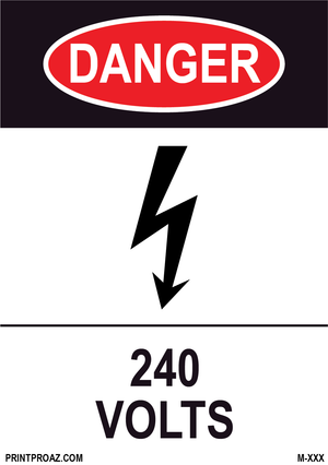 Aluminum Danger Electrical Sign Label M-357-362