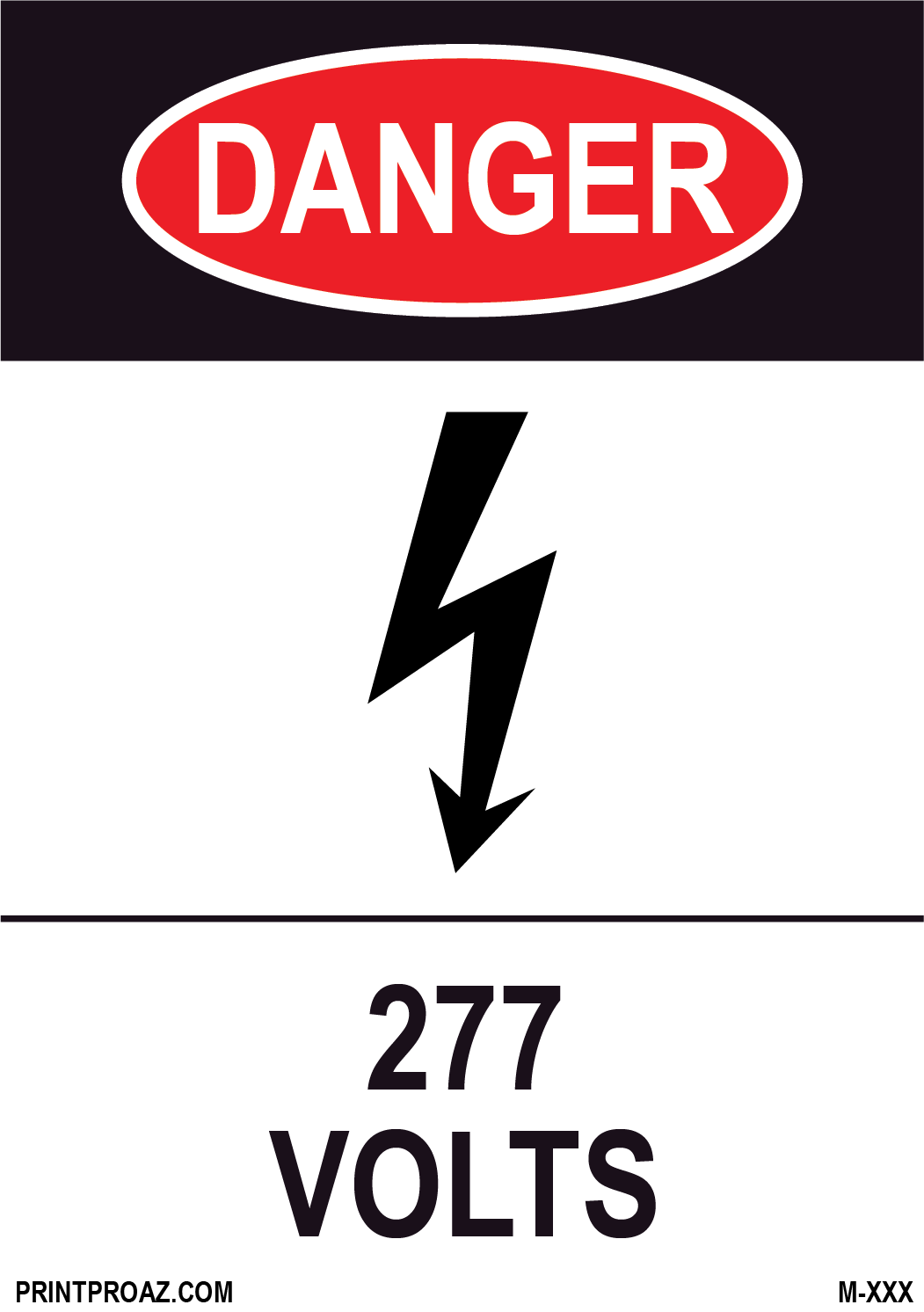 Aluminum Danger Electrical Sign Label M-363-368