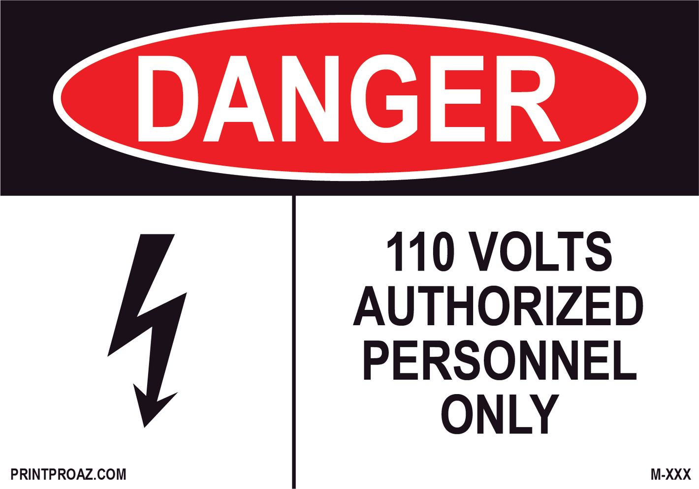 Aluminum Danger Electrical Sign Label M-399-404