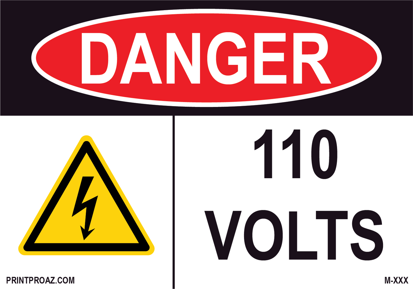 Aluminum Danger Electrical Sign Label M-423-428