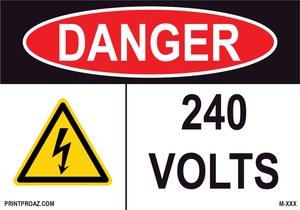 Aluminum Danger Electrical Sign Label M-429-434