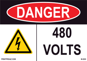 Aluminum Danger Electrical Sign Label M-435-440