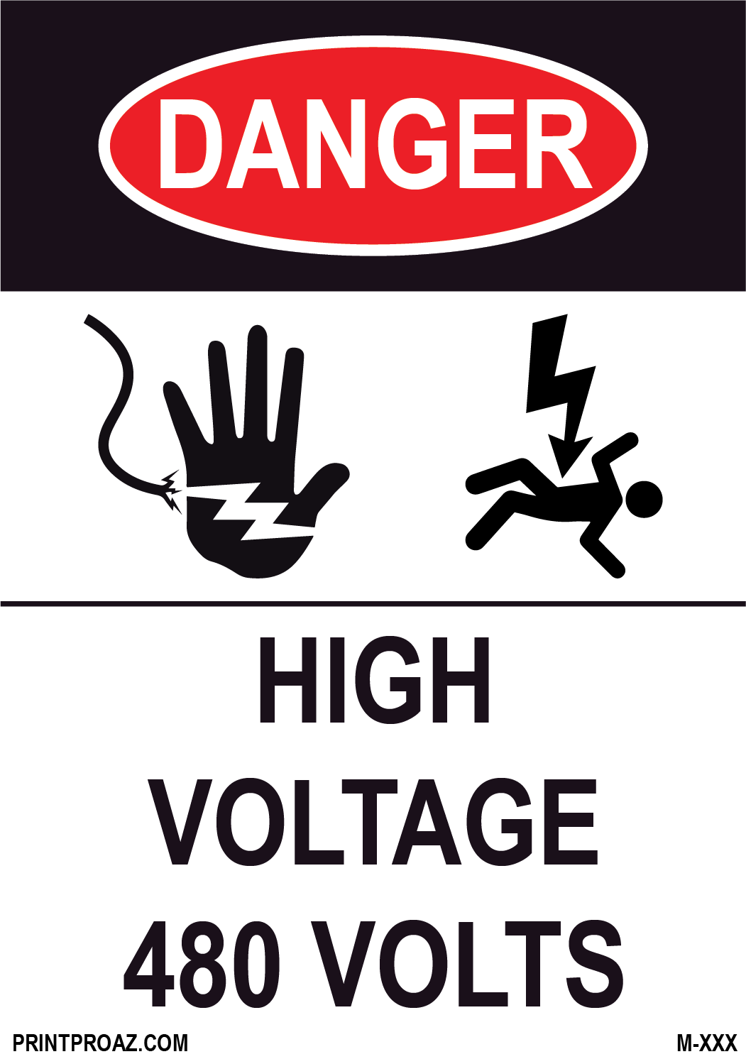 Aluminum Danger Electrical Sign Label M-465-470