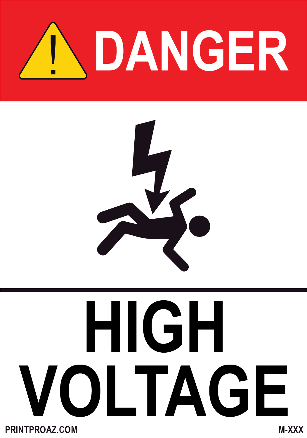 Aluminum Danger Electrical Sign Label M-483-488