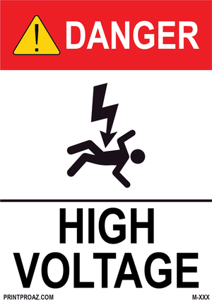 Aluminum Danger Electrical Sign Label M-483-488