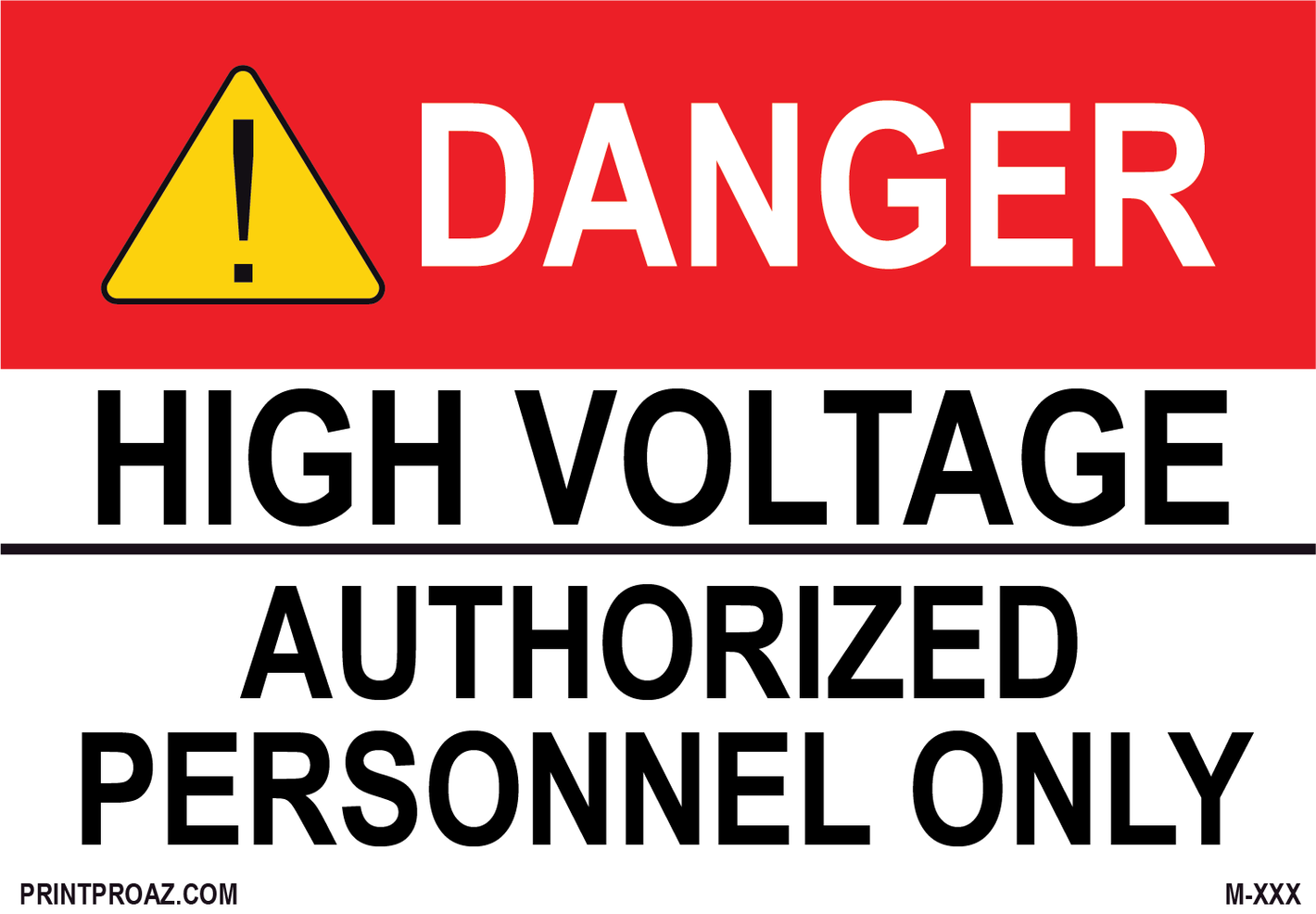 Aluminum Danger Electrical Sign Label M-489-494