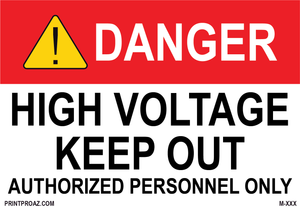 Aluminum Danger Electrical Sign Label M-507-512