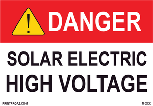 Aluminum Danger Electrical Sign Label M-531-536