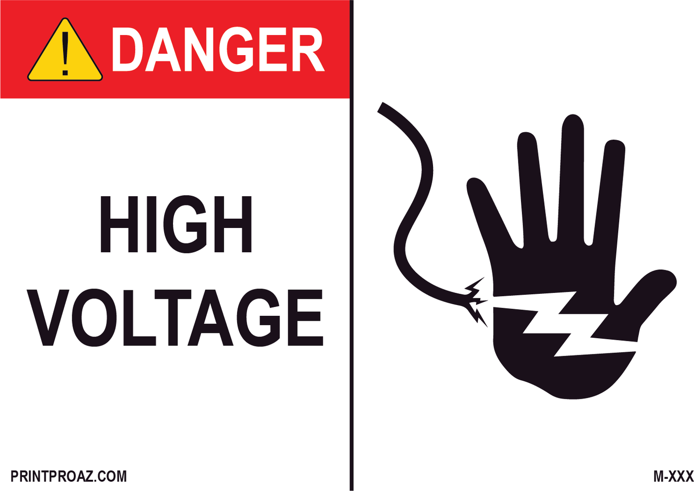 Aluminum Danger Electrical Sign Label M-543-548