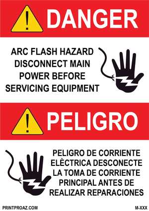 Aluminum Danger Electrical Sign Label M-567-572