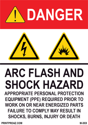 Aluminum Danger Electrical Sign Label M-573-578