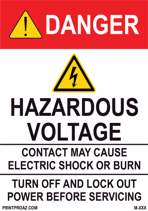 Aluminum Danger Electrical Sign Label M-585-590