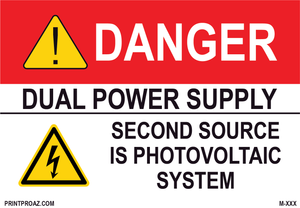 Aluminum Danger Electrical Sign Label M-621-626