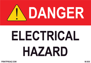 Aluminum Danger Electrical Sign Label M-639-644