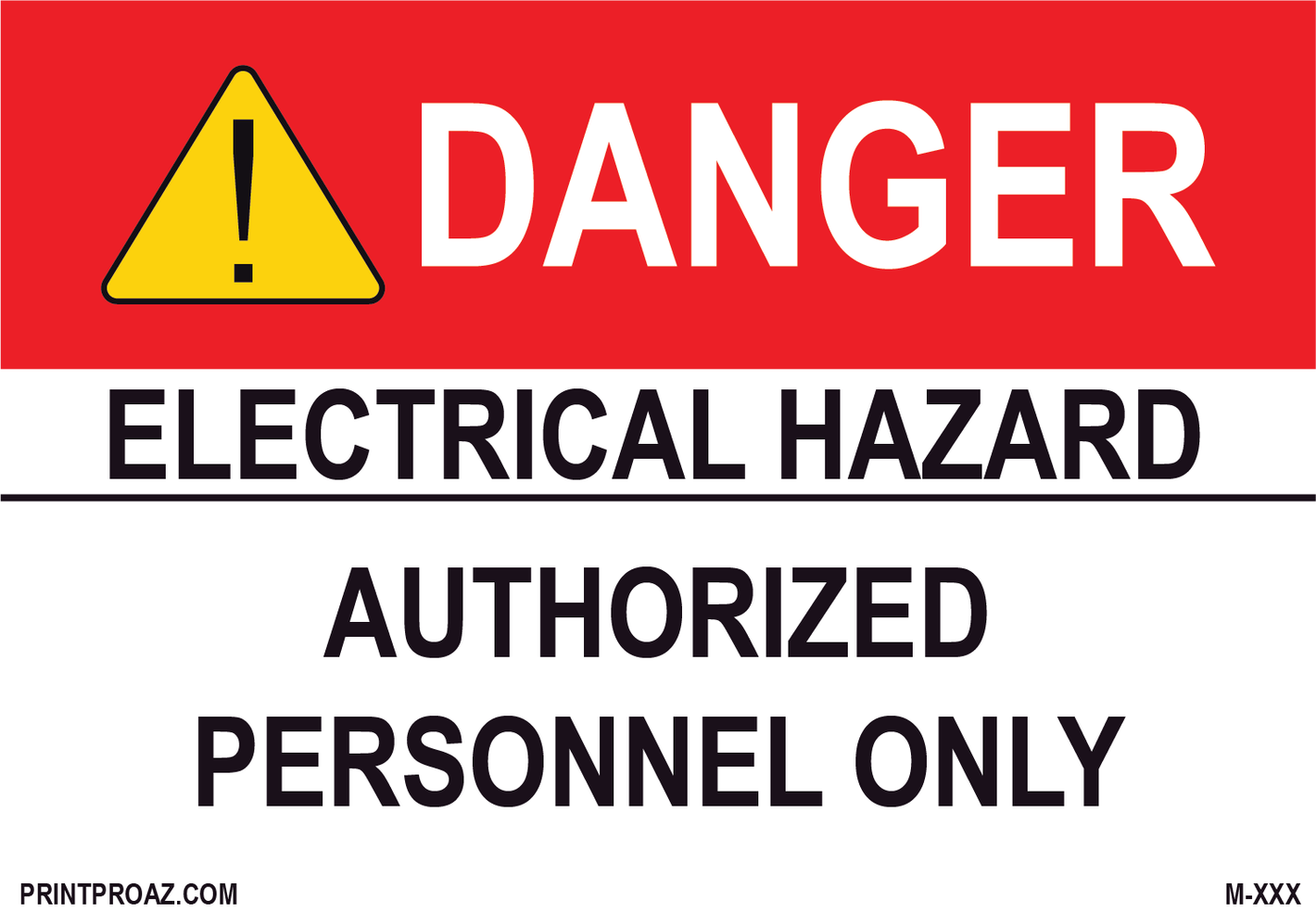 Aluminum Danger Electrical Sign Label M-651-656