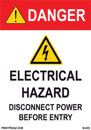 Aluminum Danger Electrical Sign Label M-657-662