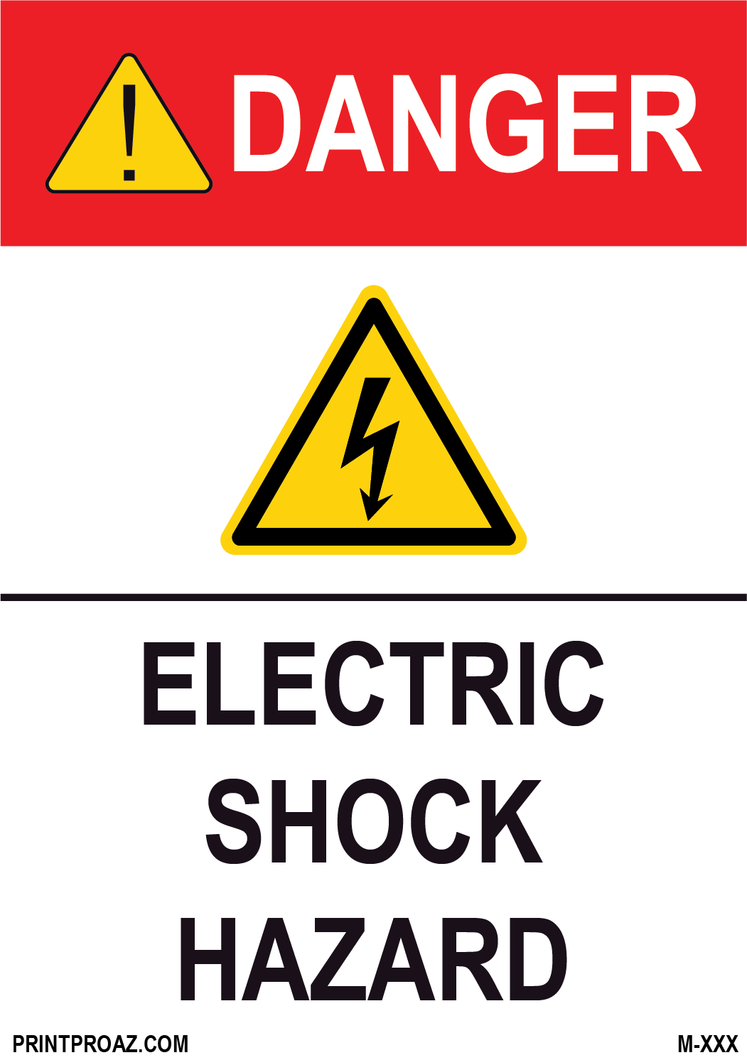 Aluminum Danger Electrical Sign Label M-669-674