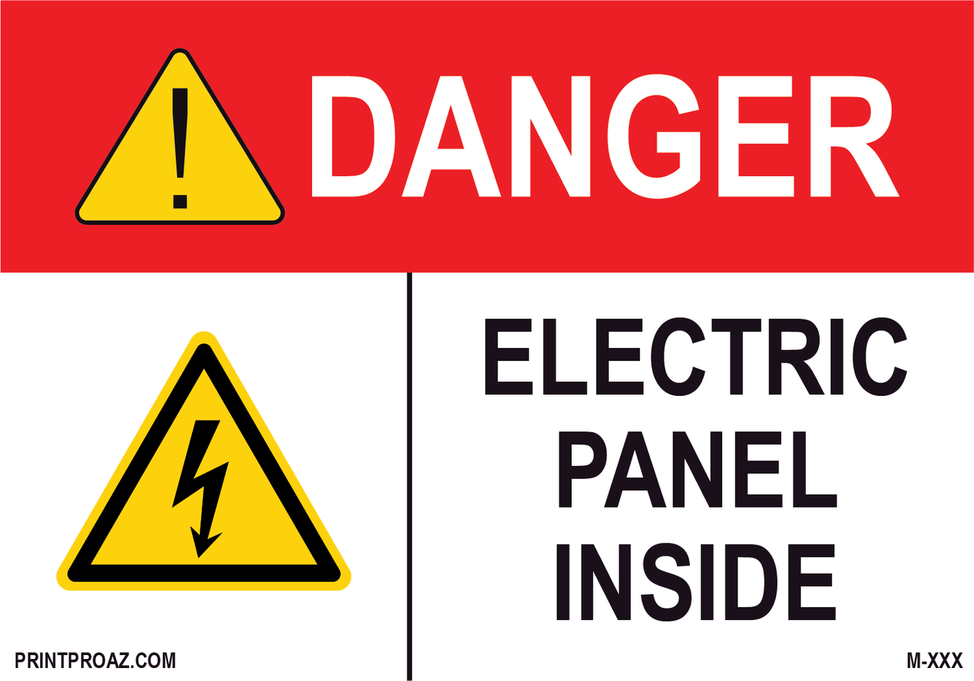 Aluminum Danger Electrical Sign Label M-681-686