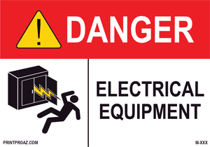 Aluminum Danger Electrical Sign Label M-687-692