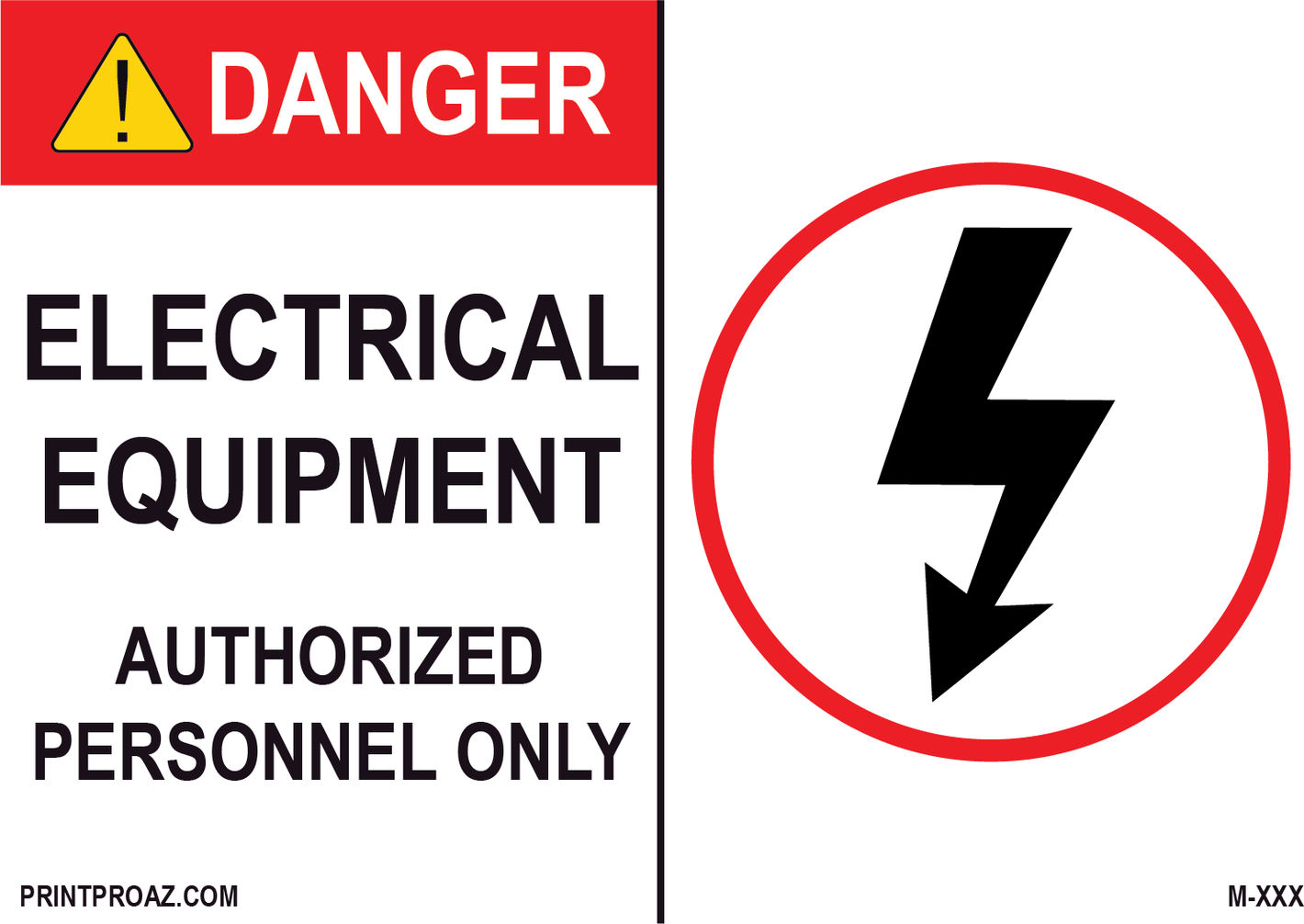 Aluminum Danger Electrical Sign Label M-693-698