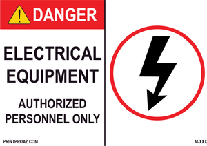 Aluminum Danger Electrical Sign Label M-693-698