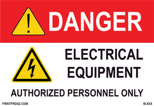 Aluminum Danger Electrical Sign Label M-699-704