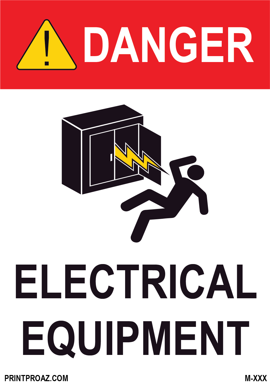 Aluminum Danger Electrical Sign Label M-705-710