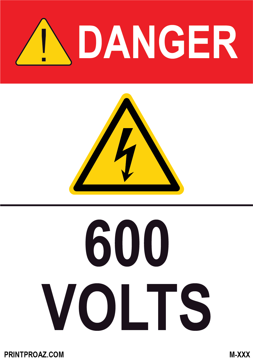 Aluminum Danger Electrical Sign Label M-759-764