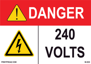 Aluminum Danger Electrical Sign Label M-771-776