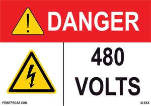 Aluminum Danger Electrical Sign Label M-777-782