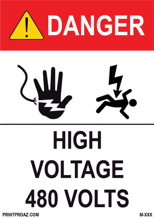 Aluminum Danger Electrical Sign Label M-801-806