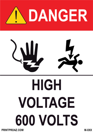 Aluminum Danger Electrical Sign Label M-807-812