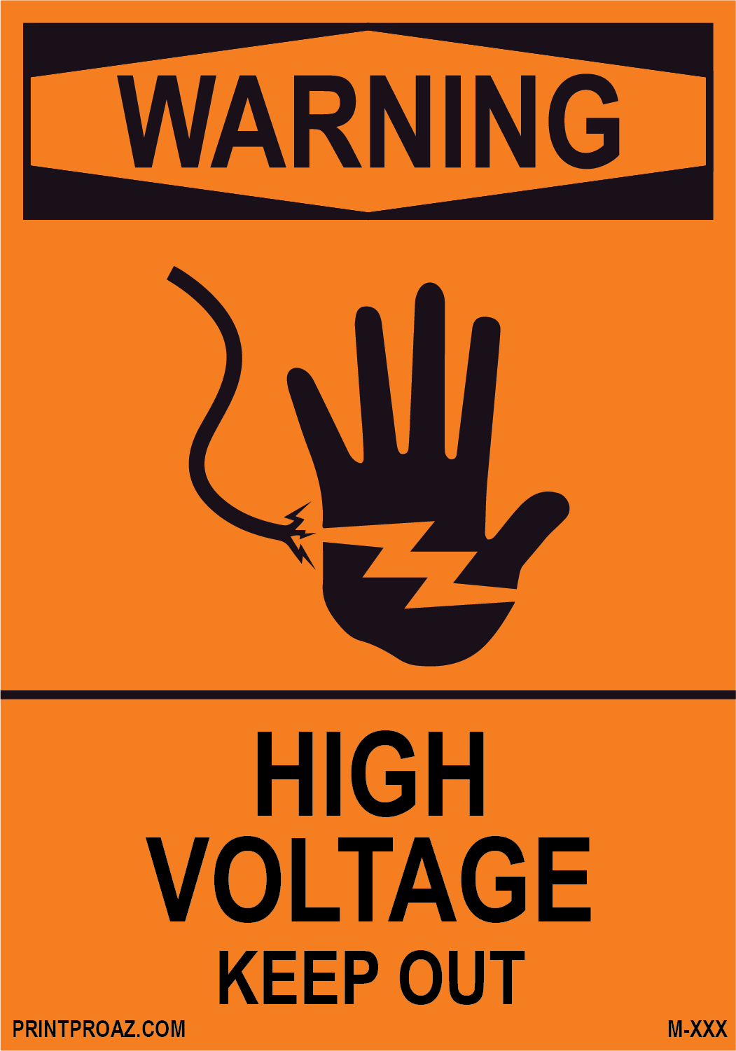 Aluminum Warning Electrical Sign Label M-813-818