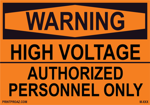 Aluminum Warning Electrical Sign Label M-831-836