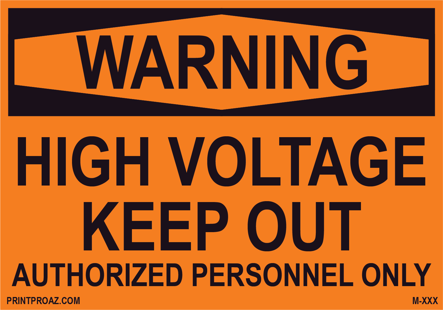 Aluminum Warning Electrical Sign Label M-843-848