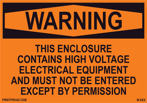 Aluminum Warning Electrical Sign Label M-855-860