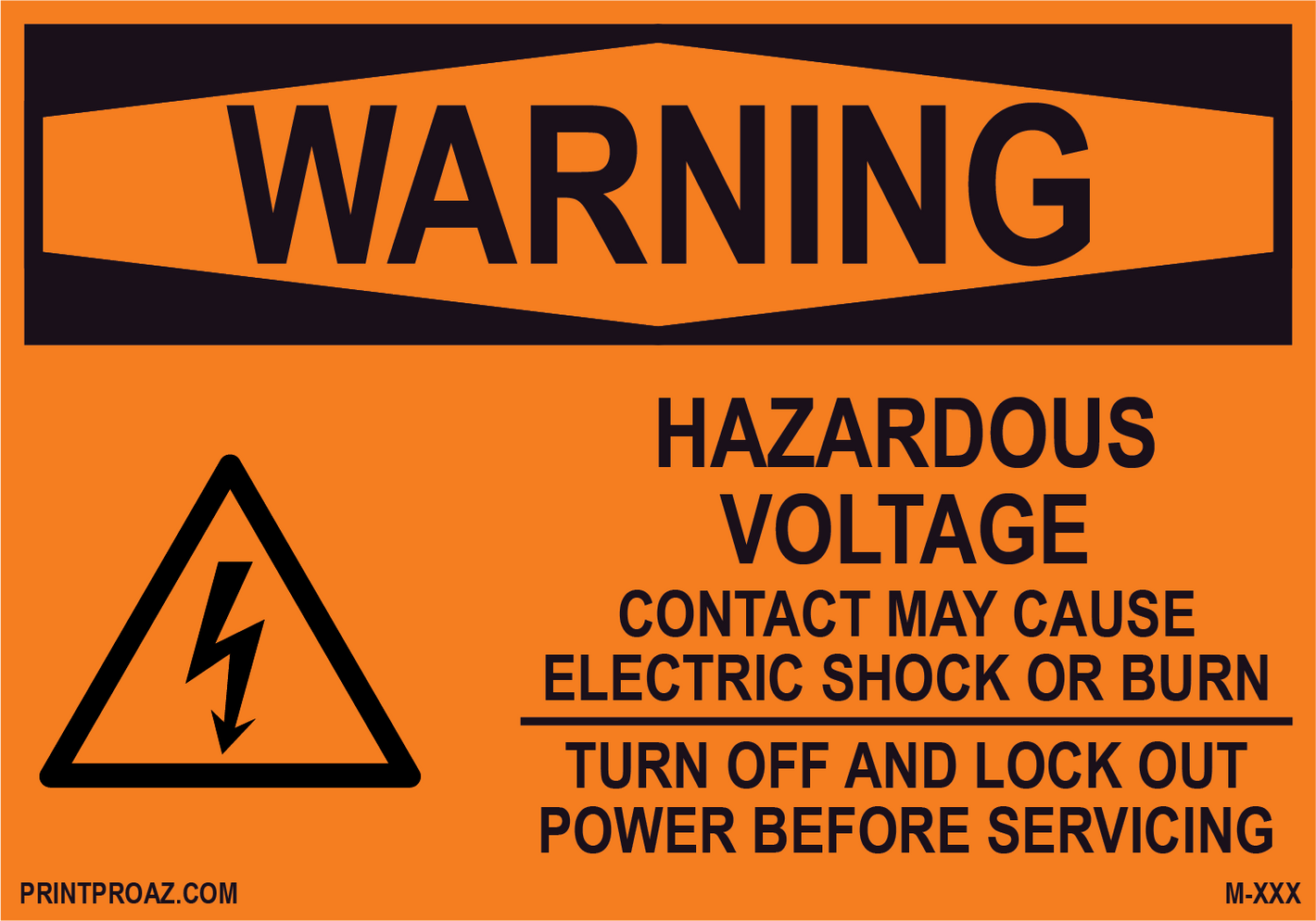 Aluminum Solar Warning Sign Label M-915-920