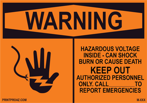 Aluminum Solar Warning Sign Label M-927-932