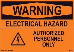 Aluminum Solar Warning Sign Label M-975-980