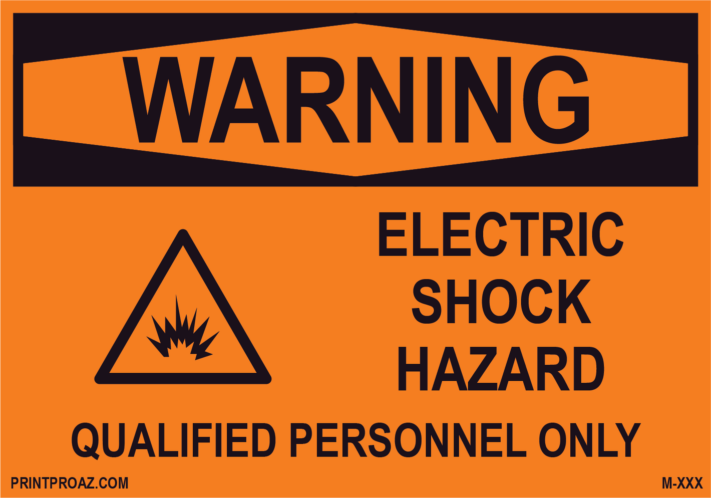 Aluminum Solar Warning Sign Label M-987-992