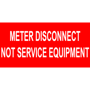2x4 Meter Disconnect PV-536 Plastic Solar Labels