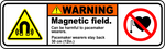 Magnetic field pacemaker 30cm polyester safety label