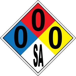 NFPA 0-0-0-SA nitrogen asphyxiant hazard sign