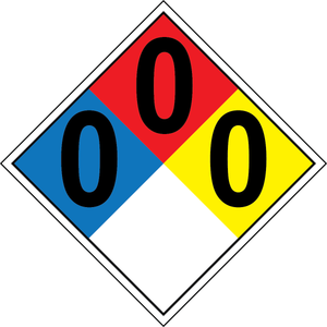 NFPA 0-0-0 argon gas hazard diamond safety sign