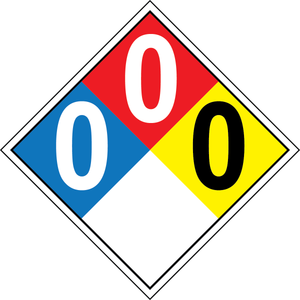 NFPA 0-0-0 argon gas hazard diamond safety sign
