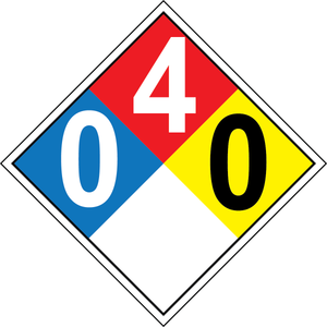 NFPA 0-4-0 chemical hazard diamond safety sign