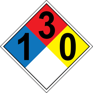 NFPA 1-3-0 chemical hazard diamond safety sign