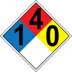 NFPA 1-4-0 chemical hazard diamond safety sign